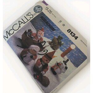 Vtg McCall’s 8134 Christmas Sewing Pattern Hugachum Santa Uncut Sewing Pattern